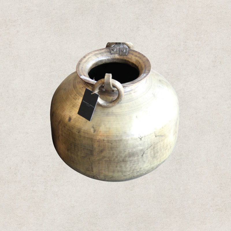 Large Brass Pot with Handles (1)