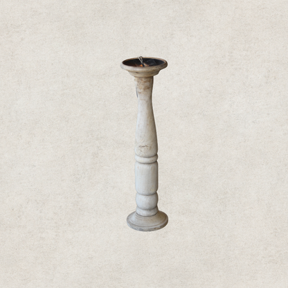 Wooden Pillar Candle Stand - Tall