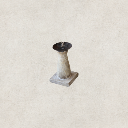 Wooden Pillar Candle Stand - Short